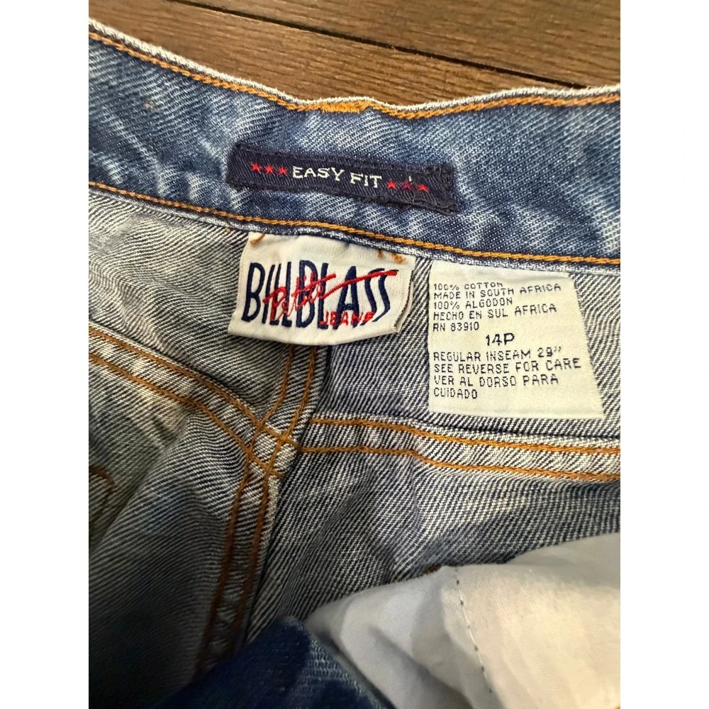 Bill Blass Jeanswear Vintage High Waisted Mom Jeans Medium Wash Easy Fit 14P